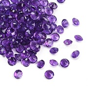 Faceted Natural Amethyst Cabochons, Pointed Back, Diamond Shape, 3x2mm(G-I295-05C-06)