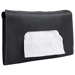 Gorgecraft Imitation Leather Car Tissue Bag, Rectangle, Black, 233x151x13.5mm(AJEW-GF0002-52C)