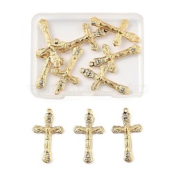 Unicraftale 10Pcs 304 Stainless Steel Pendants, Crucifix Cross, Golden, 33x19x3mm, Hole: 1.8mm(STAS-UN0028-69)