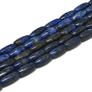 Natural Lapis Lazuli Beads Strands, Rice, 12x5mm, Hole: 0.8mm, about 34pcs/strand, 15.55''(39.5cm)