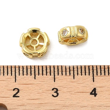 Rack Plating Brass Micro Pave Cubic Zirconia Spacer Beads(KK-Q795-01G)-3