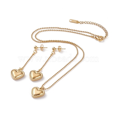 Pendant necklaces & Dangle Earrings Jewelry Sets(SJEW-JS01170)-2