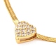 Heart 304 Stainless Steel Micro Pave Cubic Zirconia Pendant Necklaces(NJEW-F285-03)-2