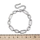 304 Stainless Steel Oval Link Chain Bracelets for Men Women(BJEW-G725-11P)-5