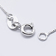 Rhodium Plated 925 Sterling Silver Box Chain Necklaces(STER-F039-40cm-03P)-2