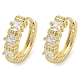 Brass Micro Pave Clear Cubic Zirconia Hoop Earrings(EJEW-C122-02G)-4