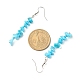 Synthetic Turquoise Chips Dangle Earrings with Glass(EJEW-JE04840-05)-4