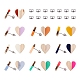 fashewelry 10 пара 10 цветная фурнитура для сережек-пусетов из прозрачной смолы и дерева(DIY-FW0001-08)-1