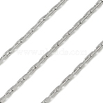 304 Stainless Steel Boston Link Chains, Soldered, with Spool, Stainless Steel Color, 3x1.2x1.2mm(CHS-G050-08P)