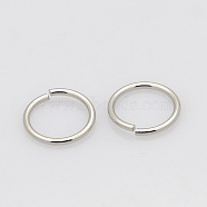 Ring 304 Stainless Steel Jump Rings, Closed but Unsolder, Stainless Steel Color, 18 Gauge, 10x1mm, Inner Diameter: 8mm(STAS-N015-01)
