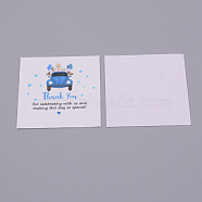 Adhesive Sticker with Paper Sticker, Car and Animal Pattern, Blue, 5cm(DIY-WH0209-64B)