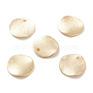 Brass Charms, Flat Round, Real 24K Gold Plated, 10x1mm, Hole: 1.2mm(KK-Y003-47A-G)