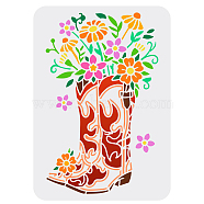 Plastic Drawing Painting Stencils Templates, for Painting on Scrapbook Fabric Tiles Floor Furniture Wood, Rectangle, Shoes Pattern, 29.7x21cm(DIY-WH0396-202)