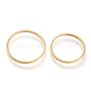 Ion Plating(IP) 304 Stainless Steel Plain Band Rings, Golden, 1mm, US Size 7~7 3/4(17.3~17.9mm)(RJEW-B0006-7-02G)