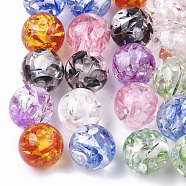 Resin Beads, Imitation Amber, Round, Mixed Color, 10mm, Hole: 2mm(RESI-T025-10mm)