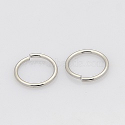 Tarnish Resistant Ring 304 Stainless Steel Jump Rings, Closed but Unsolder, Stainless Steel Color, 18 Gauge, 10x1mm, Inner Diameter: 8mm(STAS-N015-01)