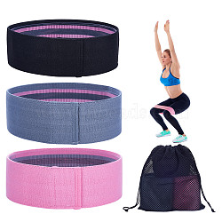 Resistance Loop Bands, Resistance Exercise Bands, for Home Fitness, Stretching, Strength Training, Pilates, Mixed Color, Gray+Pink+Black, 78x8.2cm, 3pcs/bag(JX011B)