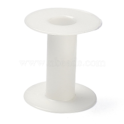 (Defective Closeout Sale), Plastic Empty Spools for Wire, Thread Bobbins, White, 5.9x6.55cm(TOOL-XCP0001-37)