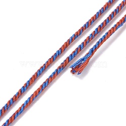 Cotton Cord, Braided Rope, with Paper Reel, for Wall Hanging, Crafts, Gift Wrapping, Colorful, 1.2mm, about 27.34 Yards(25m)/Roll(OCOR-E027-01B-12)
