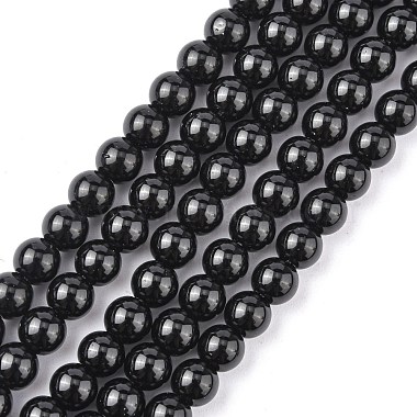 6mm Black Rhombus Black Stone Beads