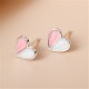 Heart Enamel Stud Earrings for Girl Women(EJEW-BB46109-A)-2