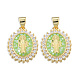 Brass Micro Pave Clear Cubic Zirconia Pendants(KK-N227-95E)-2