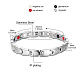SHEGRACE Stainless Steel Panther Chain Watch Band Bracelets(JB671A)-3