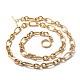 Ion Plating(IP) 304 Stainless Steel Figaro Chain Necklaces(NJEW-O124-03G)-1