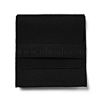 Microfiber Jewelry Pouches, Foldable Gift Bags, for Ring Necklace Earring Bracelet Jewelry, Square, Black, 8x7.8x0.3cm(ABAG-P007-01B-01)