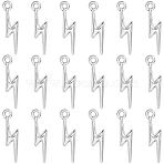 200Pcs Tibetan Style Zinc Alloy Pendants, Lightning Bolt, Antique Silver, 20x5x2.5mm, Hole: 1.6mm, 200pcs/set(FIND-SC0016-30)