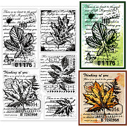 Custom PVC Plastic Clear Stamps, for DIY Scrapbooking, Photo Album Decorative, Cards Making, Leaf Pattern, 160x110x3mm(DIY-WH0448-0038)
