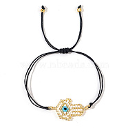 Colorful Beaded Woven Palm Eye Bracelet Ethnic Style Gift for Friend(KS3758-1)