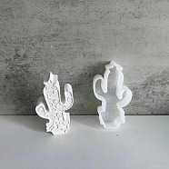 Christmas Candle Holder Silicone Molds, for Aromatherapy Candle Making, Cactus, 130x70x26mm(SIL-B073-03)