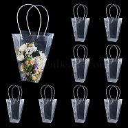 Valentine's Day SUPERFINDINGS 6Pcs Trapezoid PP Plastic Gift Bags, Flower Bouquet Bags, with Handle, Clear, 56cm(ABAG-FH0001-06)