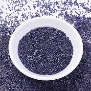 MIYUKI Delica Beads, Cylinder, Japanese Seed Beads, 11/0, (DB0278) Lined Cobalt Luster, 1.3x1.6mm, Hole: 0.8mm, about 10000pcs/bag, 50g/bag(SEED-X0054-DB0278)