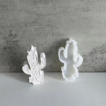 Christmas Candle Holder Silicone Molds, for Aromatherapy Candle Making, Cactus, 130x70x26mm