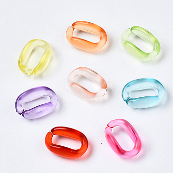 Transparent Acrylic Linking Rings, Quick Link Connectors, for Cable  Chains Making, Oval, Mixed Color, 15.5x11x6mm, Inner Diameter: 4.5x10.5mm, about 1330pcs/500g