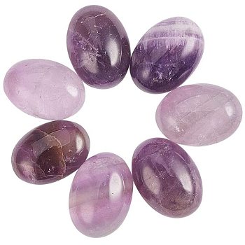 Natural Amethyst Flat Back Cabochons, Oval, 18x13mm