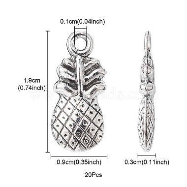 Pineapple Tibetan Style Alloy Pendants(TIBEP-YW0001-38AS)-4