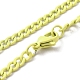 Spray Painted 201 Stainless Steel Curb Chain Necklaces(NJEW-R258-01C)-2