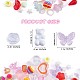 150 Pieces Random Rose Acrylic Beads Bear Pastel Spacer Beads Butterfly Loose Beads for Jewelry Keychain Phone Lanyard Making(JX543A)-3