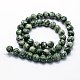 Chapelets de perles en jaspe à pois verts naturels(G-I199-30-10mm)-2