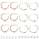 12Pcs 2 Color Brass Stud Earring Findings(KK-BC0010-23)-1