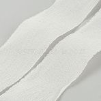 Frayed Polyester Ribbon, Raw Edge Ribbon, Garment Accessories, for Gift Wrapping, White, 1-3/8~1-5/8 inch(36~40mm), about 5.47 Yards(5m)/Roll(OCOR-TAC0023-23E)
