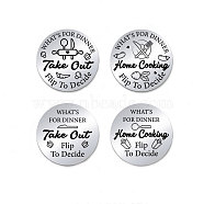 201 Stainless Steel Commemorative Coins, Decision Maker Coin, Double Sided Laser Engraving, Flat Round, Word, 30x2mm, 2pcs/set(AJEW-WH0454-008)