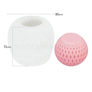DIY Candle Silicone Molds, for Candle Making, Food Grade Silicone, Flower, White, 8.5x7.1cm(PW-WG85526-03)
