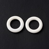 Natural White Agate Donut Charms, 15x3mm, Hole: 9.5mm(G-C247-06E)