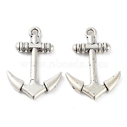 Tibetan Style Alloy Pendants, Cadmium Free & Lead Free, Anchor & Helm, 28x20x3mm, Hole: 2mm, about 478pcs/1000g(FIND-Q094-06AS)