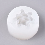 Silicone Molds, Resin Casting Molds, For UV Resin, Epoxy Resin Jewelry Making, Succulent, White, 62x29mm, Inner Diameter: 42x42mm(X-DIY-WH0157-66B)