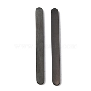 304 Stainless Steel Flat Ring Blanks, Stamping Blanks Finger Ring Finding, Electrophoresis Black, 52x5x1.5mm(FIND-WH0044-93EB)